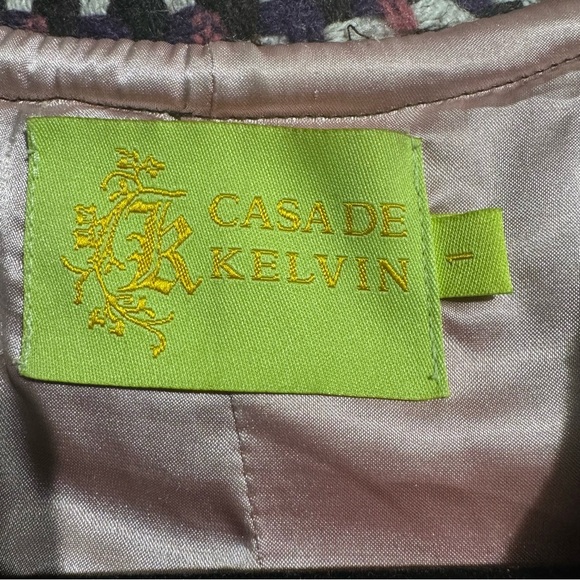 Casade Kelvin Pea Jacket Purple Pink and White Wool Bend Size XS (1) (Juniors) - Picture 3 of 16